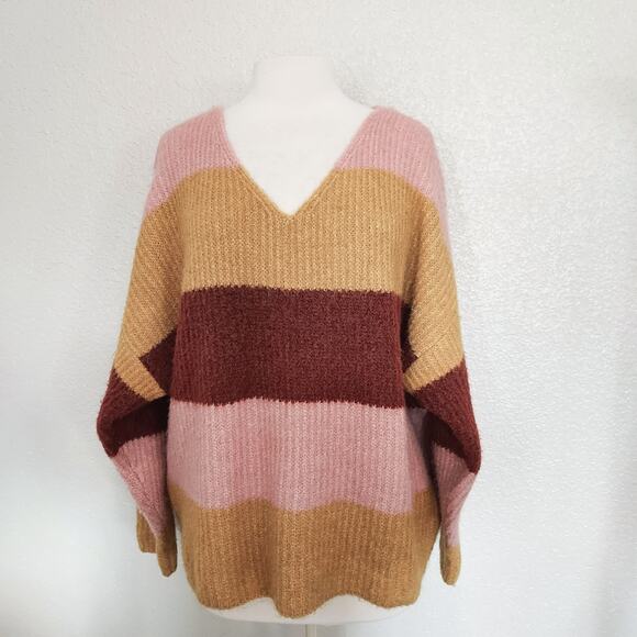 Vero Moda Colorful V-Neck Knit Sweater Size S - Picture 2 of 11